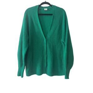 CABi Lucky Kelly Green LS Snap Close Size Large Women’s Cardigan